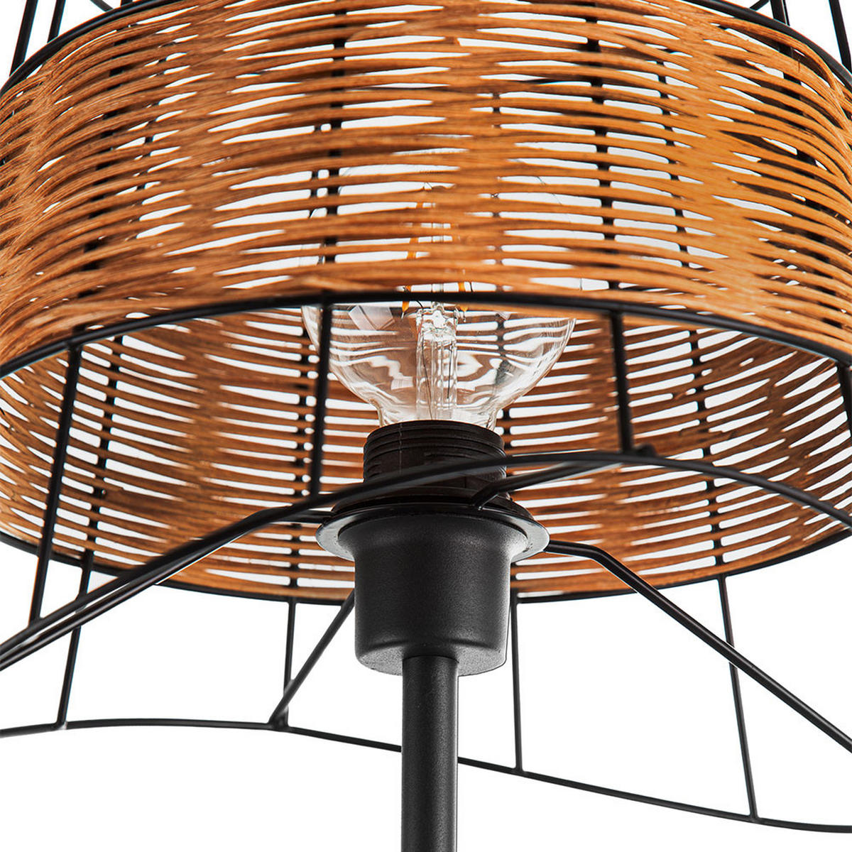 LED STEHLEUCHTE Metall Braun Käfig-Design - Braun, Metall (30/30/154cm) - Nowa