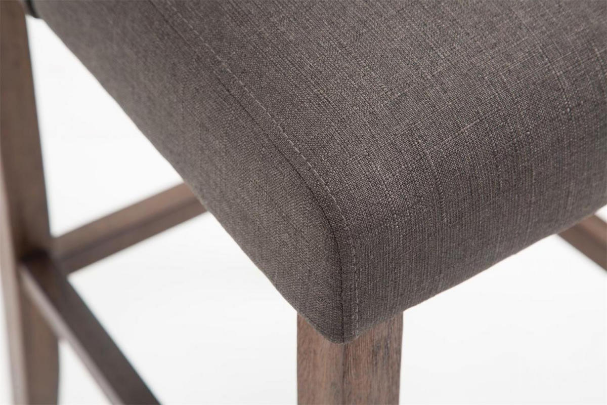 BARHOCKER 2er Set Stoff dunkelgrau - Dunkelgrau, Holz/Textil (56/111/51cm) - CLP