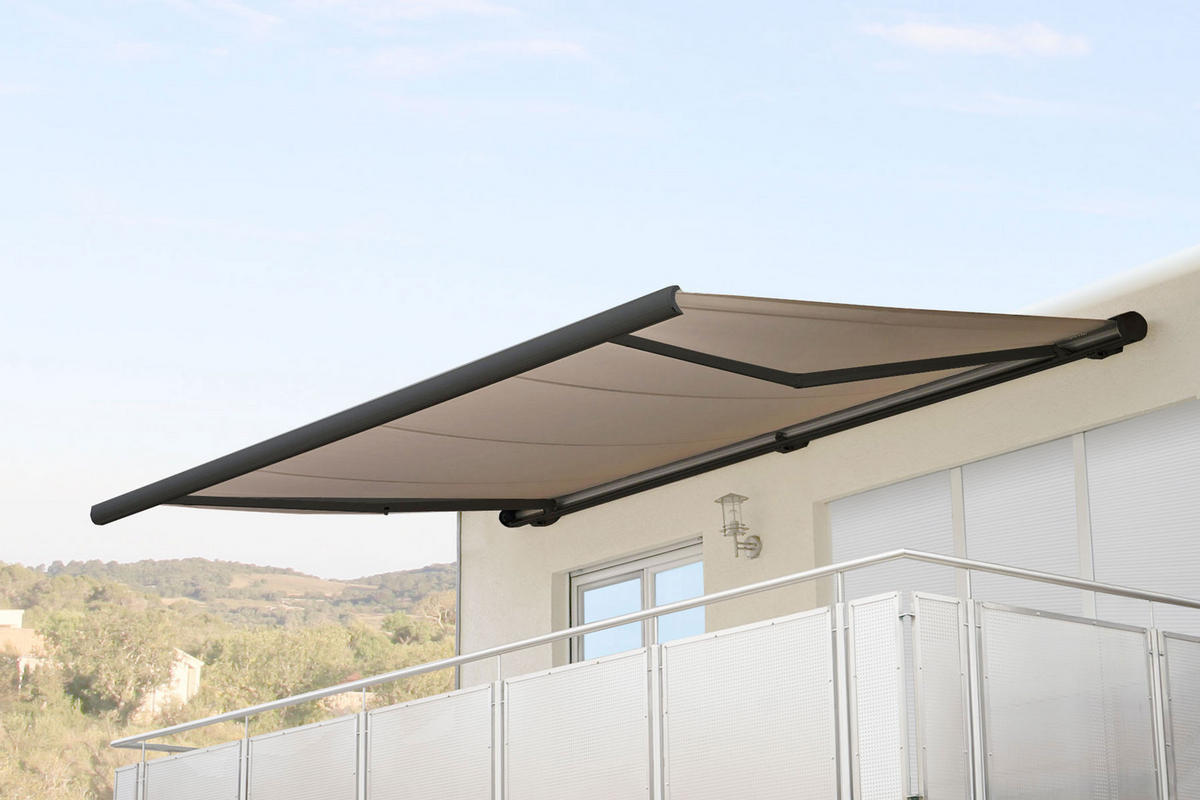 ELEKTRISCHE KASSETTENMARKISE Beige, Anthrazit - Beige/Anthrazit, Textil (400/23/300cm) - MCW