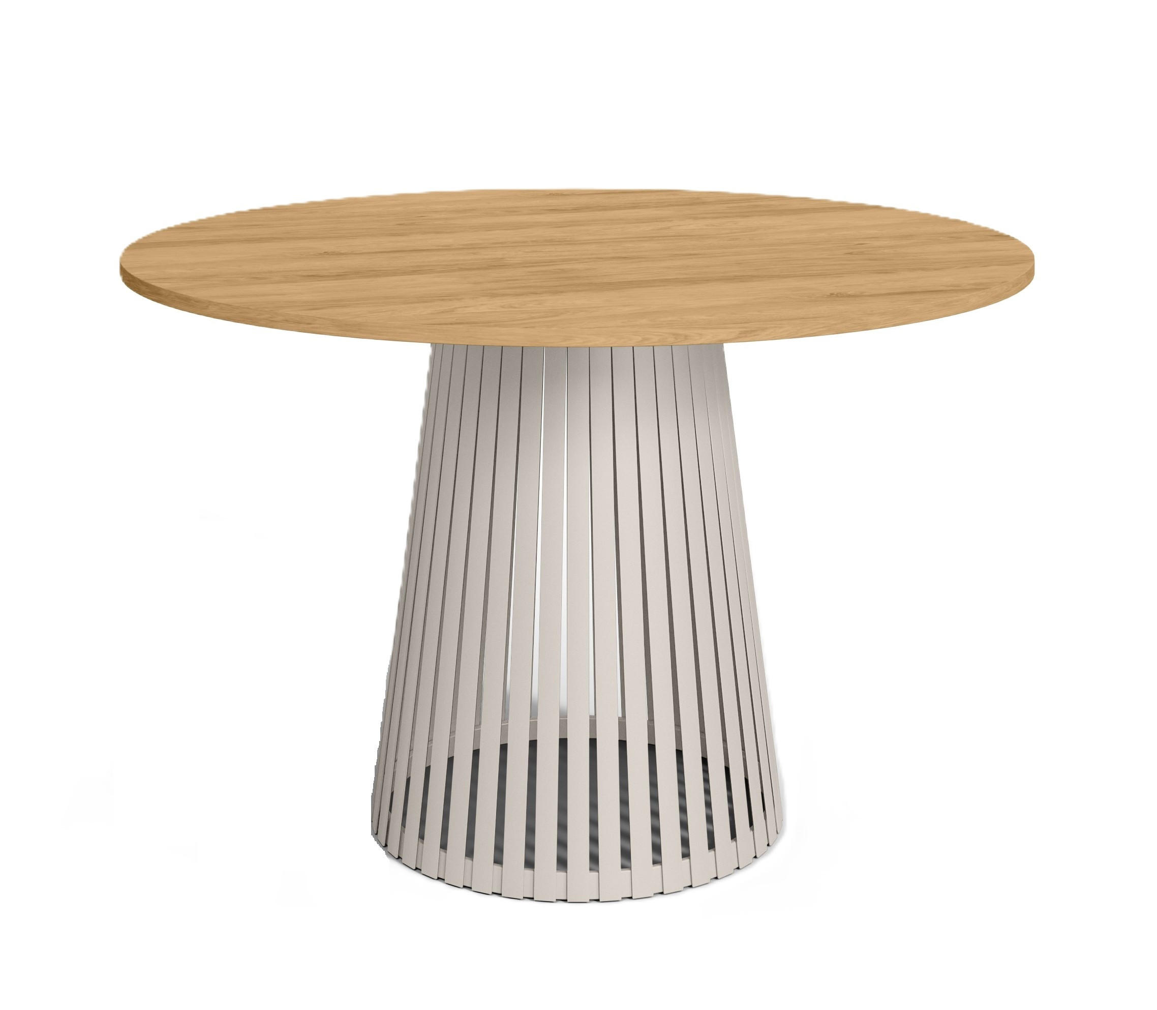 TISCH Kaschmir VIV Lamellenplatte Hickory Eiche 75 cm - Braun, Holzwerkstoff (75/75/76cm) - Sepro Meble