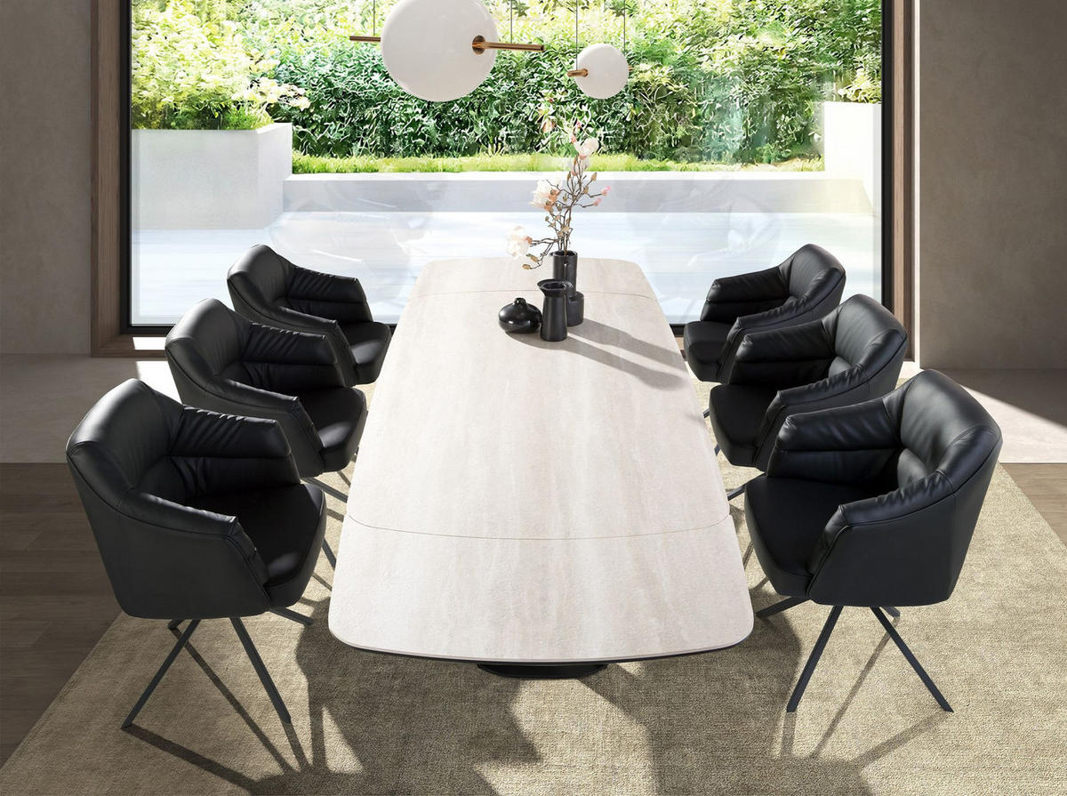 STUHL aus schwarzem Kunstleder 70/65/88 cm - Schwarz, Kunststoff/Textil (70/88/65cm) - ANGEL CERDA