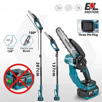 KETTENSÄGE 8 Zoll Bürstenlose Elektrische mit Teleskopstange Ohne Batterien - Blau, Metall (15/7/135cm) - Coonoor
