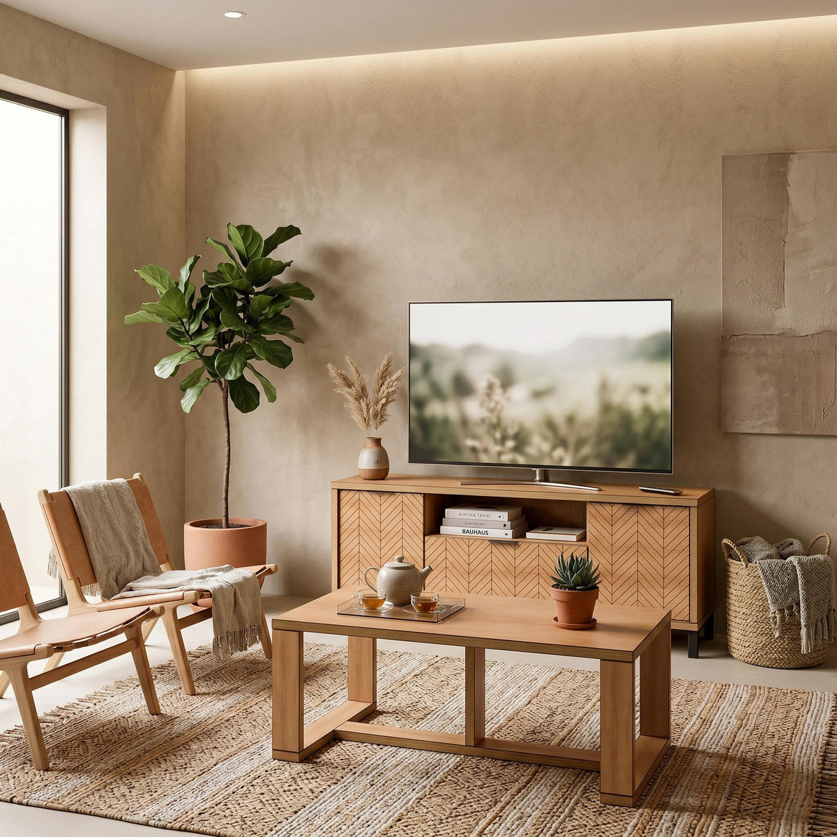 COUCHTISCH Fonti F-8 120 x 60 x 45,5 cm Karamell-Eiche - Eichefarben, Holzwerkstoff (60/120/45.5cm) - Koseto