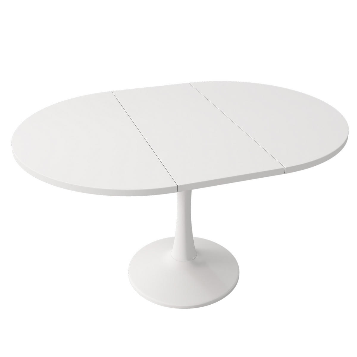 JEDÁLENSKÝ stôl 100/140/100/75 cm, MDF, biely, rozkladací - biela, kompozitné drevo (100/140/75cm) - BEAOK