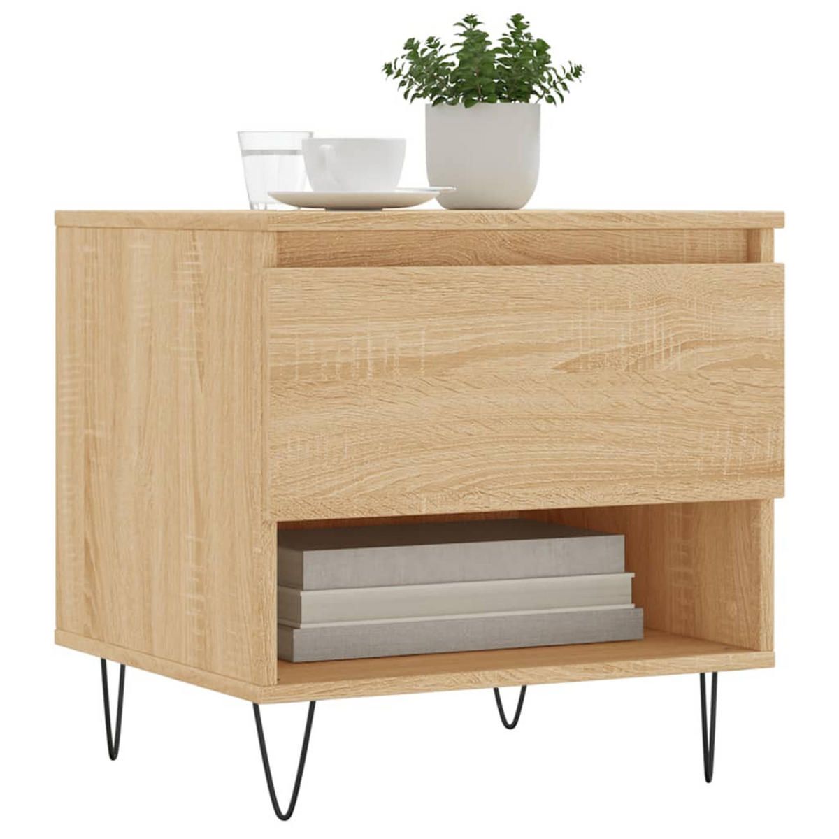 COUCHTISCHE 2 Stk. Sonoma-Eiche 50x46x50 cm Holzwerkstoff - Braun, Holzwerkstoff (46/50/50cm) - furnicato