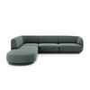 ECKSOFA links Miley aus Chenille-Stoff petrol 6 Sitzplätze - Petrol, Textil (248/255cm) - Micadoni