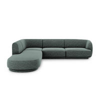 ECKSOFA links Miley aus Chenille-Stoff petrol 6 Sitzplätze - Petrol, Textil (248/255cm) - Micadoni