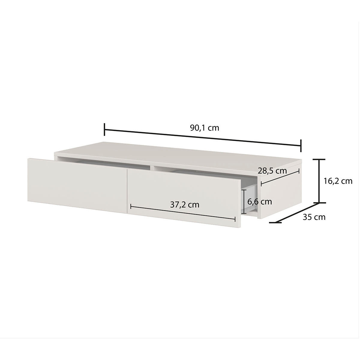 TOALETNA MIZICA Bérénice Kašmir - kašmir, leseni material (90.1/16.2/35cm) - Petits-meubles