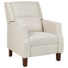 SESSEL creme verstellbar Egersund - Beige/Dunkelbraun, Textil (75/97/92cm) - Beliani