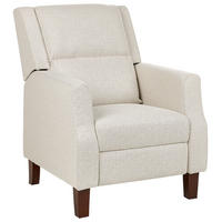 SESSEL creme verstellbar Egersund - Beige/Dunkelbraun, Textil (75/97/92cm) - Beliani