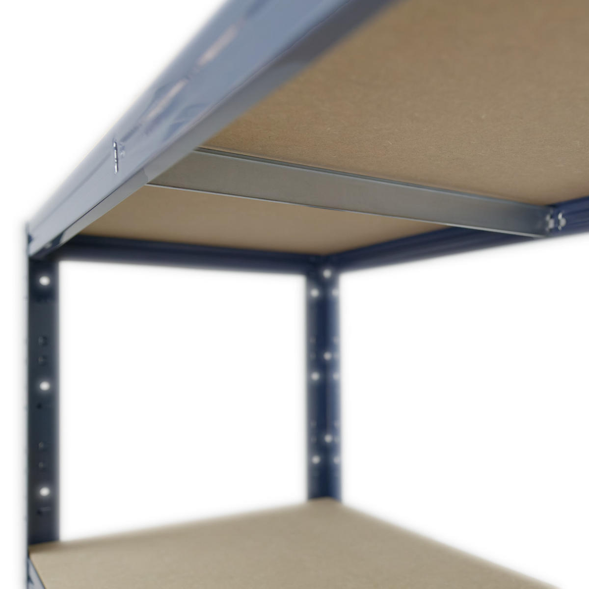 SCHWERLASTREGAL HOME 100x100x50 cm in blau mit 3 Böden und 175 kg Traglast pro Boden - Blau, Metall (100/100/50cm) - shelfplaza