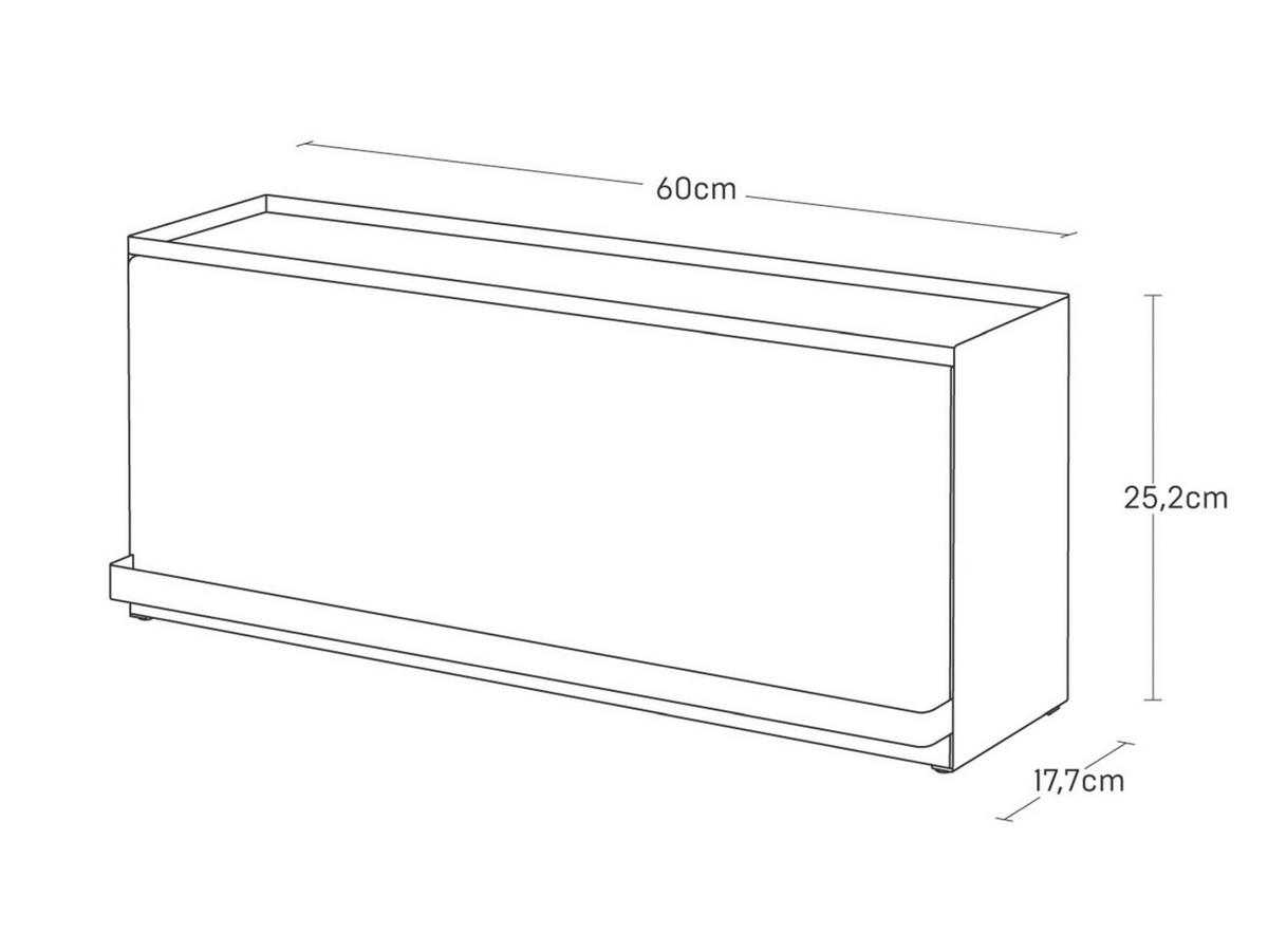 KÜCHENORGANIZER Tower weiß 17/60/25 cm - Weiß, Metall (60/25/17cm) - Yamazaki