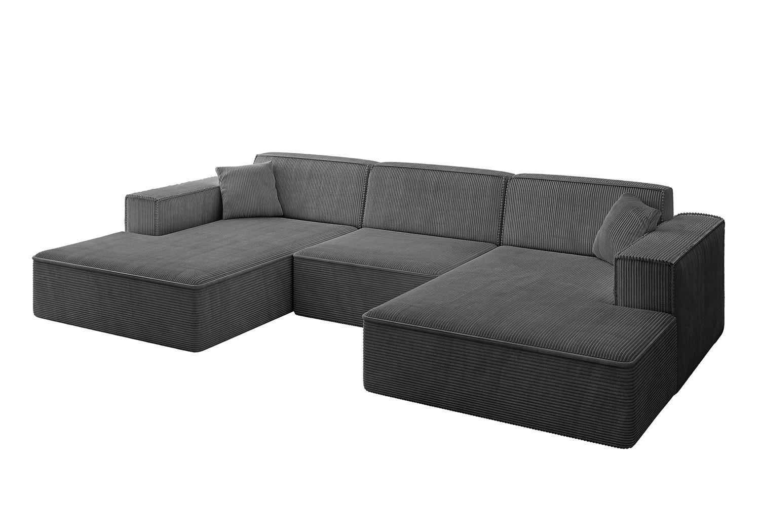 ALTDECOR SEDACÍ souprava IREA-U1-v4 – 301 x 165 x 77 cm tmavě šedá