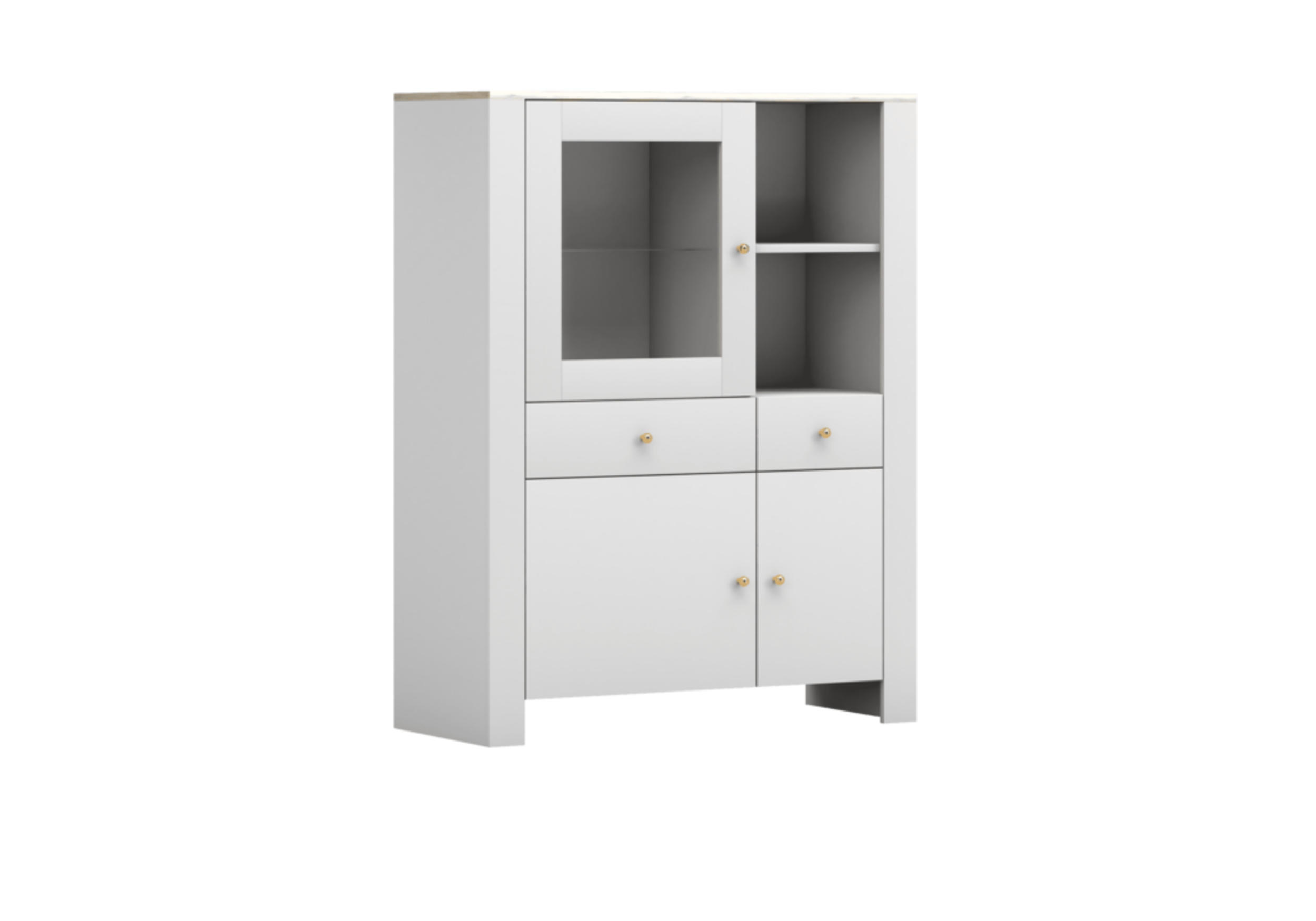 STANDREGAL - Regal GAWIN 02 - Weiß, Holzwerkstoff (100/130/40.5cm) - Möblo