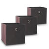 FALTBOX Oslo Braun 3er-Set - Braun, Textil (32/32/32cm) - Vladon