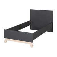 JUGENDBETT Jara 90x200 cm - Anthrazit, Holzwerkstoff (90/200cm) - Roba