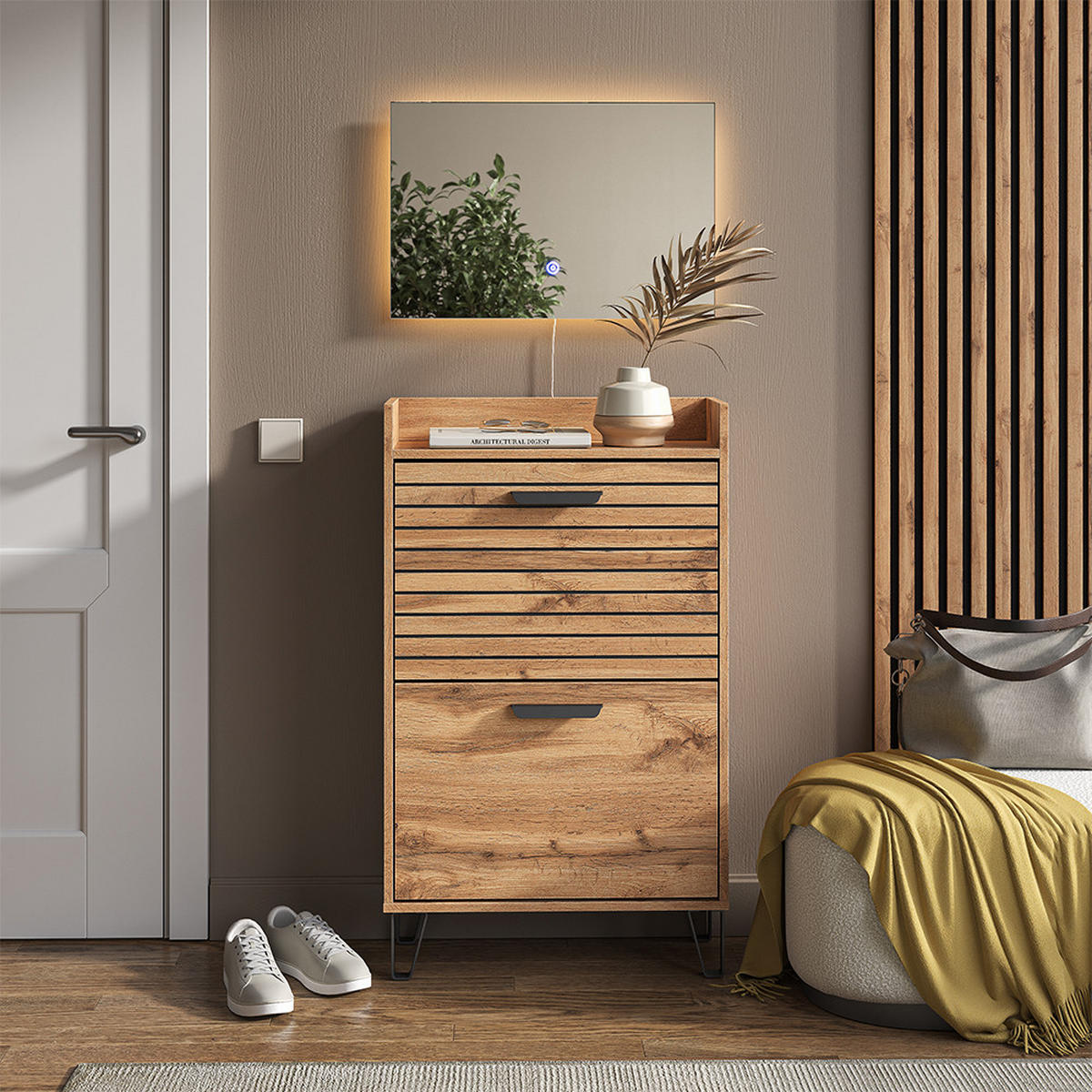 ŠATNÍ SKŘÍŇ Amber Dub Wotan - dub Wotan, kompozitní dřevo (59.8/100/25cm) - Vicco