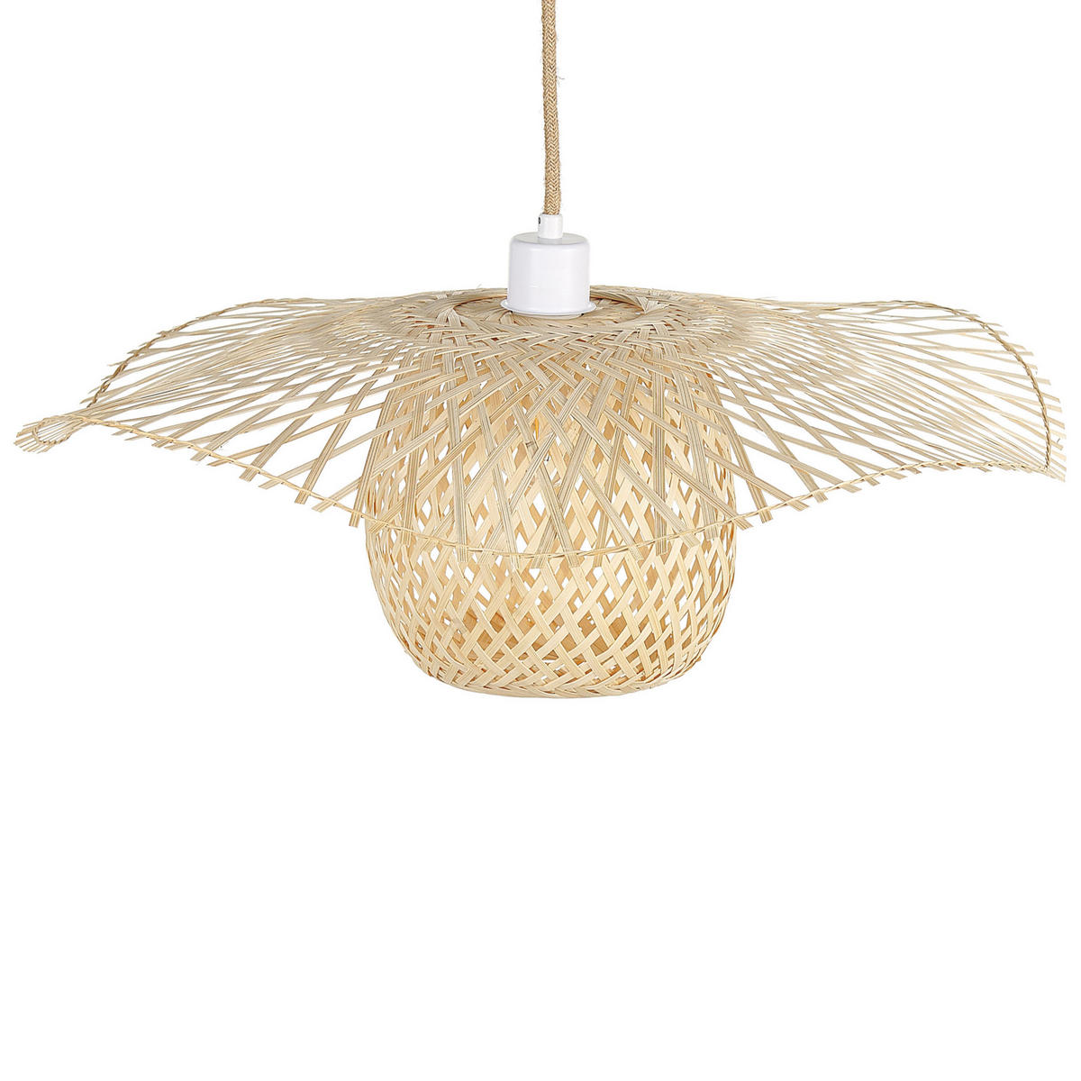 HÄNGELEUCHTE Bonito 60/60/158 cm - Hellbraun, Holz (60/60/158cm) - Beliani