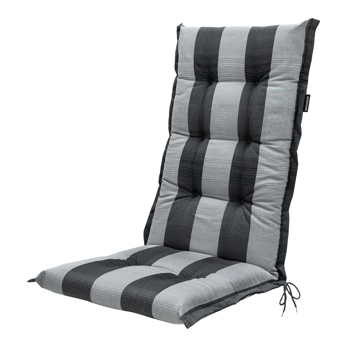 GARTENSTUHLKISSEN Alice 123/50 cm 4er-Set - Grau, Textil (50/7/123cm) - Madison