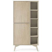 STANDREGAL - Abeto Beige Regal R80 - Eichefarben/Beige, Holz (80/160/38cm) - Möblo