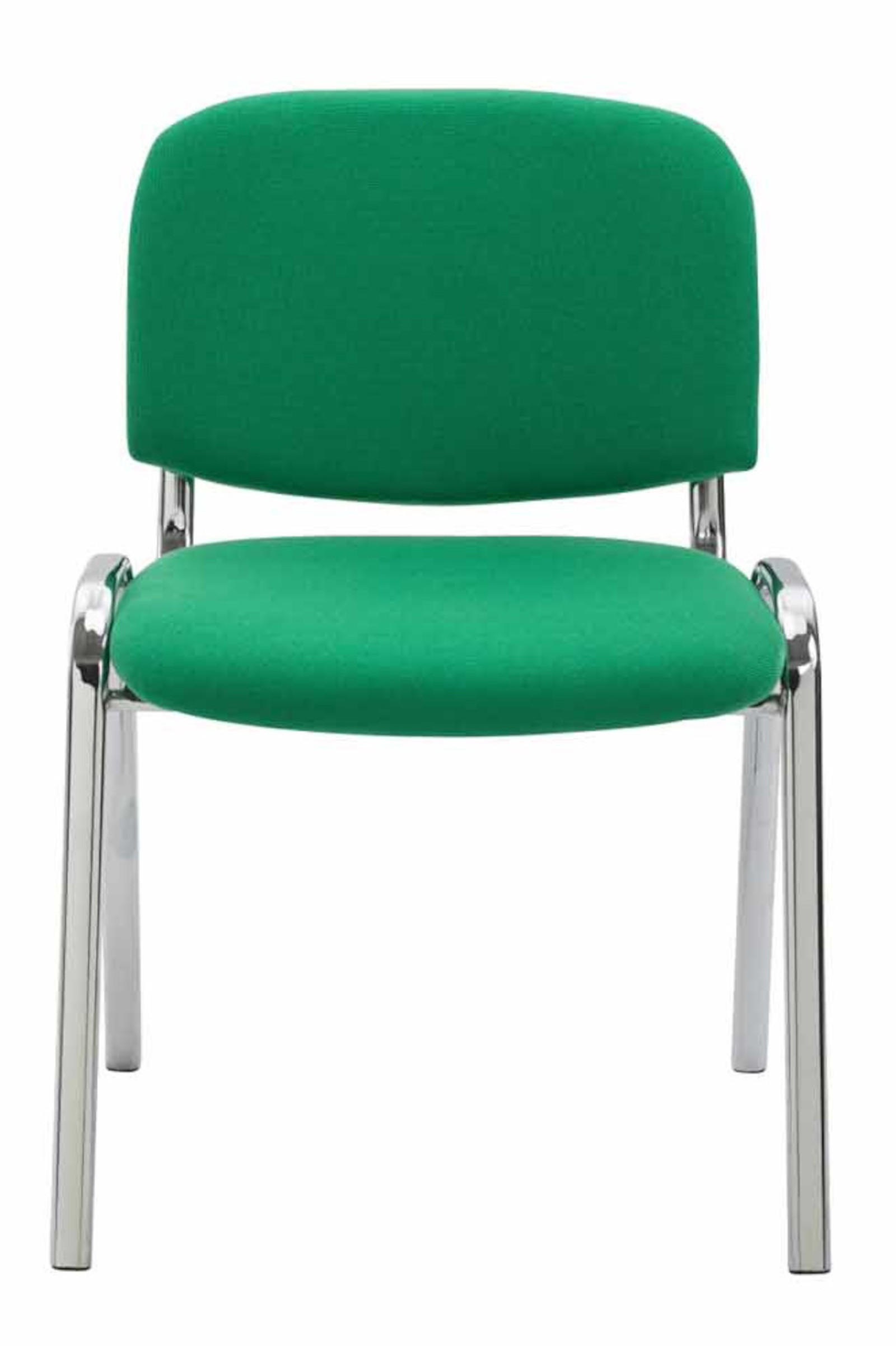 BESUCHERSTUHL 4er Set Stoff grün - Grün, Textil/Metall (54/79/64cm) - CLP