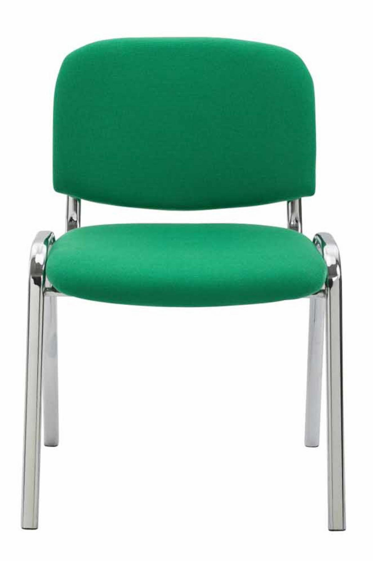 BESUCHERSTUHL 4er Set Stoff grün - Grün, Textil/Metall (54/79/64cm) - CLP