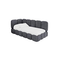 EINZELLBETT Jugendbett mit Bettkasten, Rechts - AVRY 100x200 Dunkelgrau - Titanfarben/Graphitfarben, Holzwerkstoff/Textil (100/200cm) - ALTDECOR