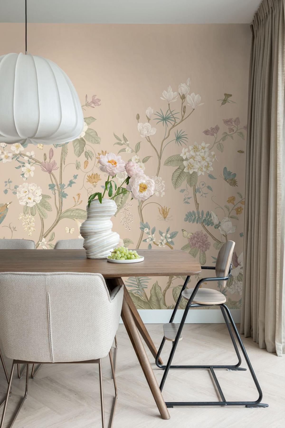 FOTOTAPETE Blumen 2.5 x 2.79 m - Pink, Papier (250/279cm) - ESTAhome