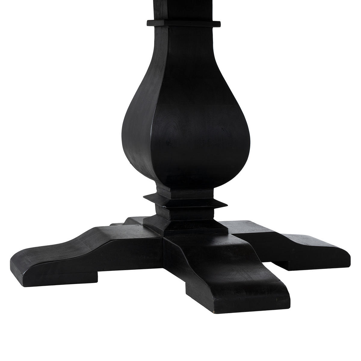 MASSIVER ESSTISCH - Massivholz - Mangoholz - Schwarz/Braun, Holz (135/135/82cm) - home24