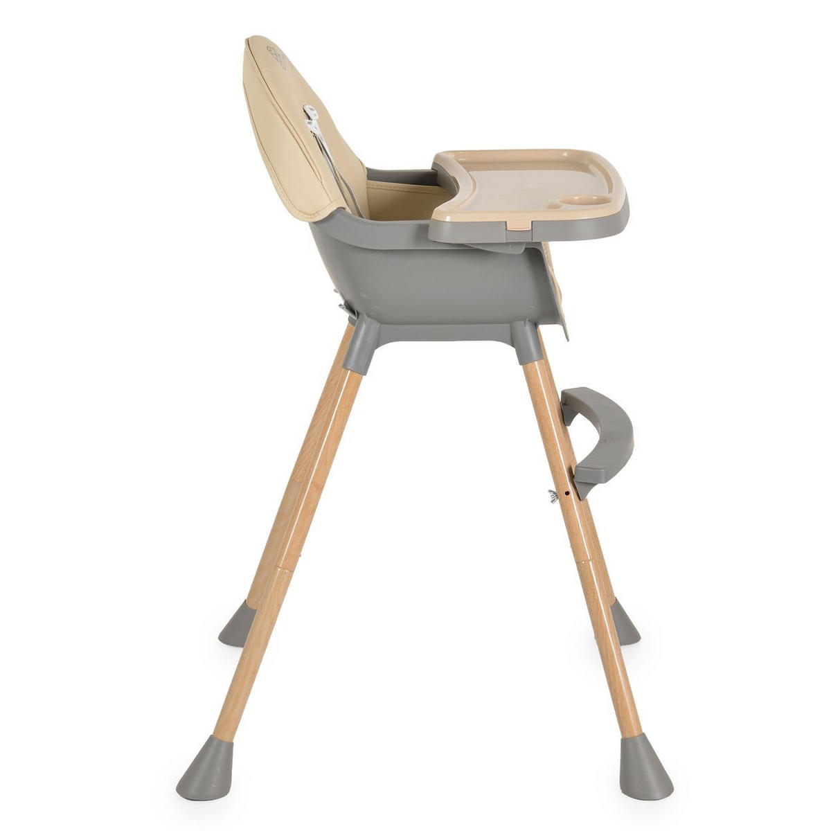 HOCHSTUHL Biscotti 2 in 1 beige Kinderstuhl Anti-Rutsch-Füße Doppeltablett - Beige, Kunststoff (64/94/64cm) - Moni
