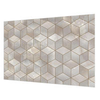 FOTOTAPETE 152x104 cm - Geometrisches Mosaik - Grau, Textil (152/104cm) - Wallfluent