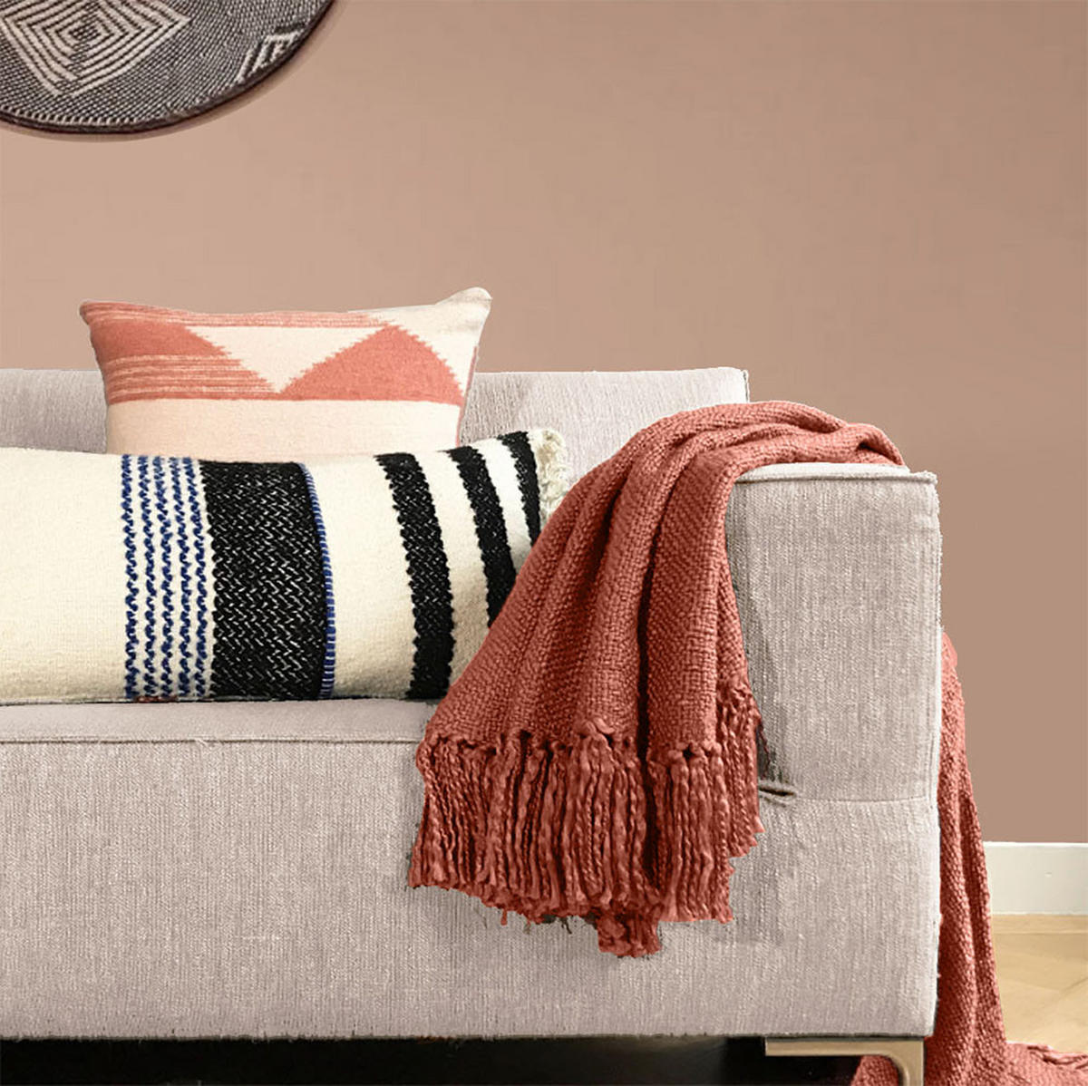 BAUMWOLLDECKE Terrakotta - Terra cotta, Textil (127/152cm) - Malagoon