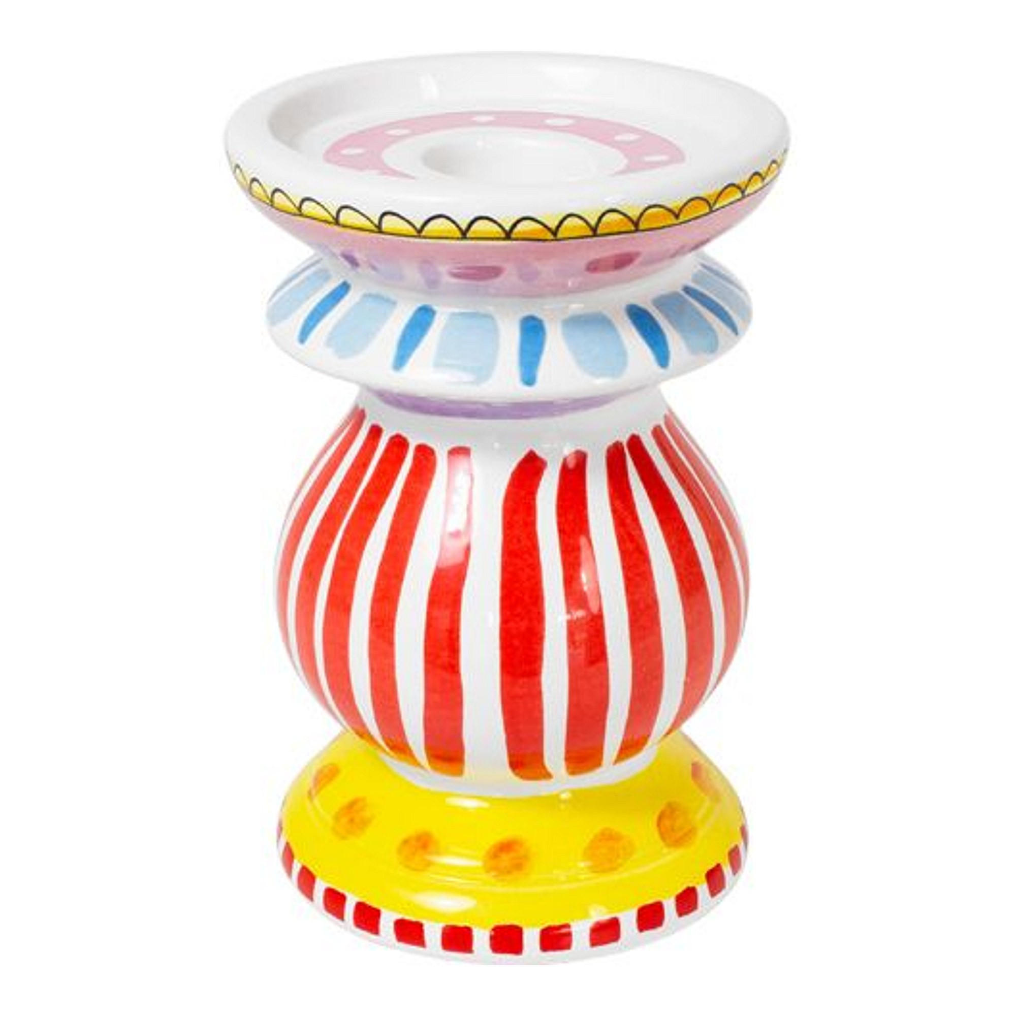 KERZENHALTER Plauderzeit in Bunt - 15cm - Multicolor, Keramik (10.1/15/10cm) - Blond Amsterdam
