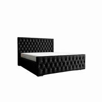 STAURAUMBETT Crystal Schwarz 180x200 cm - Schwarz, Textil (180/200cm) - B&B Home