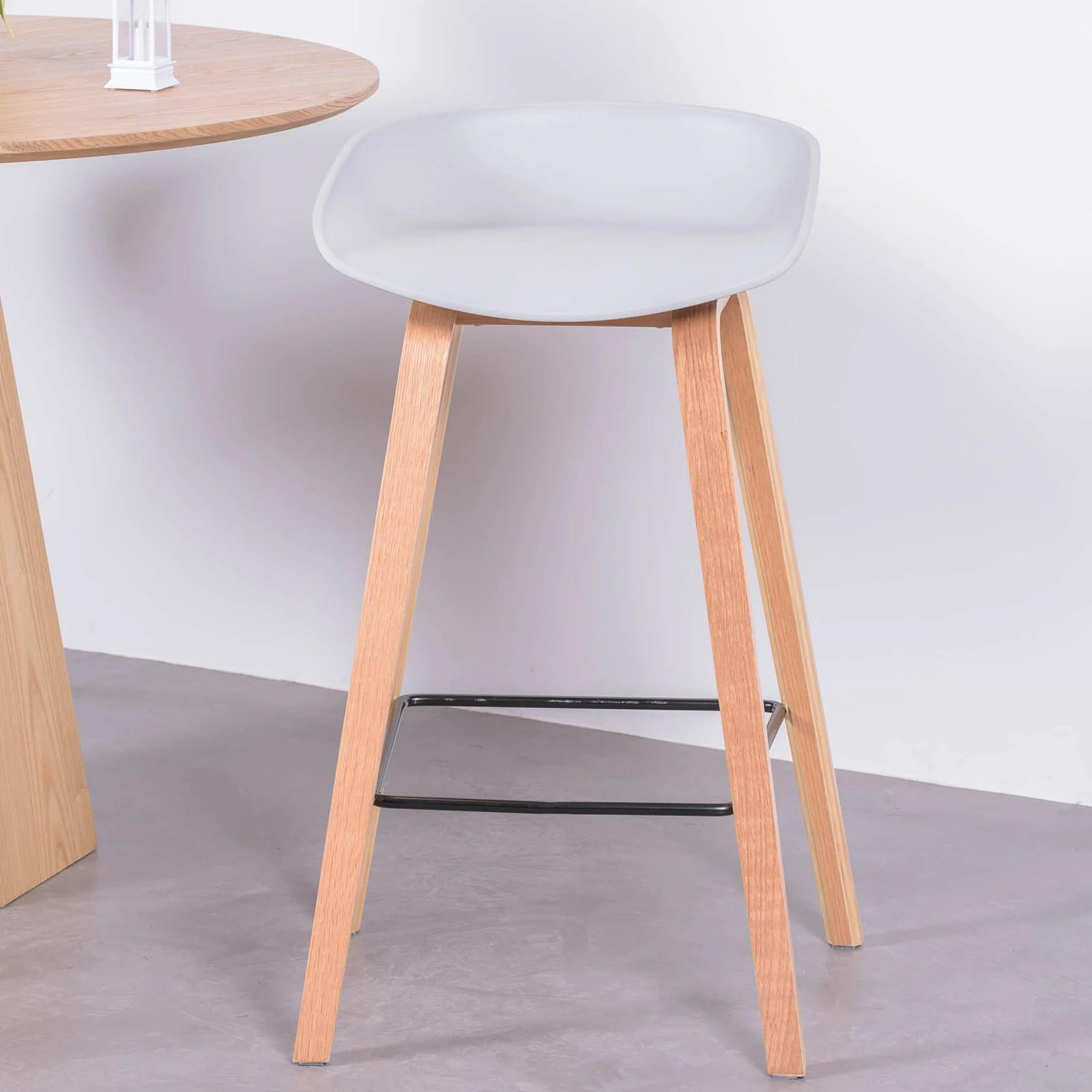 HOCKER Kunststoff Hellgrau - Hellgrau, Kunststoff (49/76/45cm) - Nest Dream