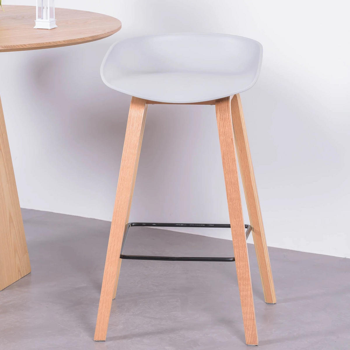 HOCKER Kunststoff Hellgrau - Hellgrau, Kunststoff (49/76/45cm) - Nest Dream
