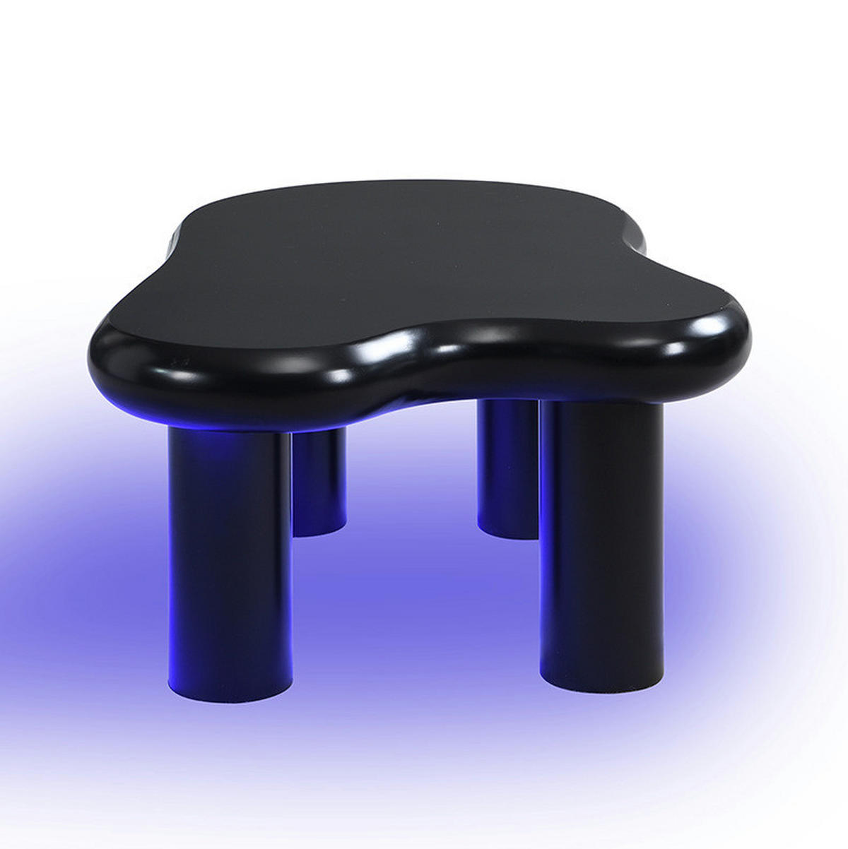 COUCHTISCH 98/65.5/40 cm schwarz aus MDF mit 16-farbiger LED-Beleuchtung und Schublade - Schwarz, Holzwerkstoff (98/65.5/40cm) - OKMYHOME