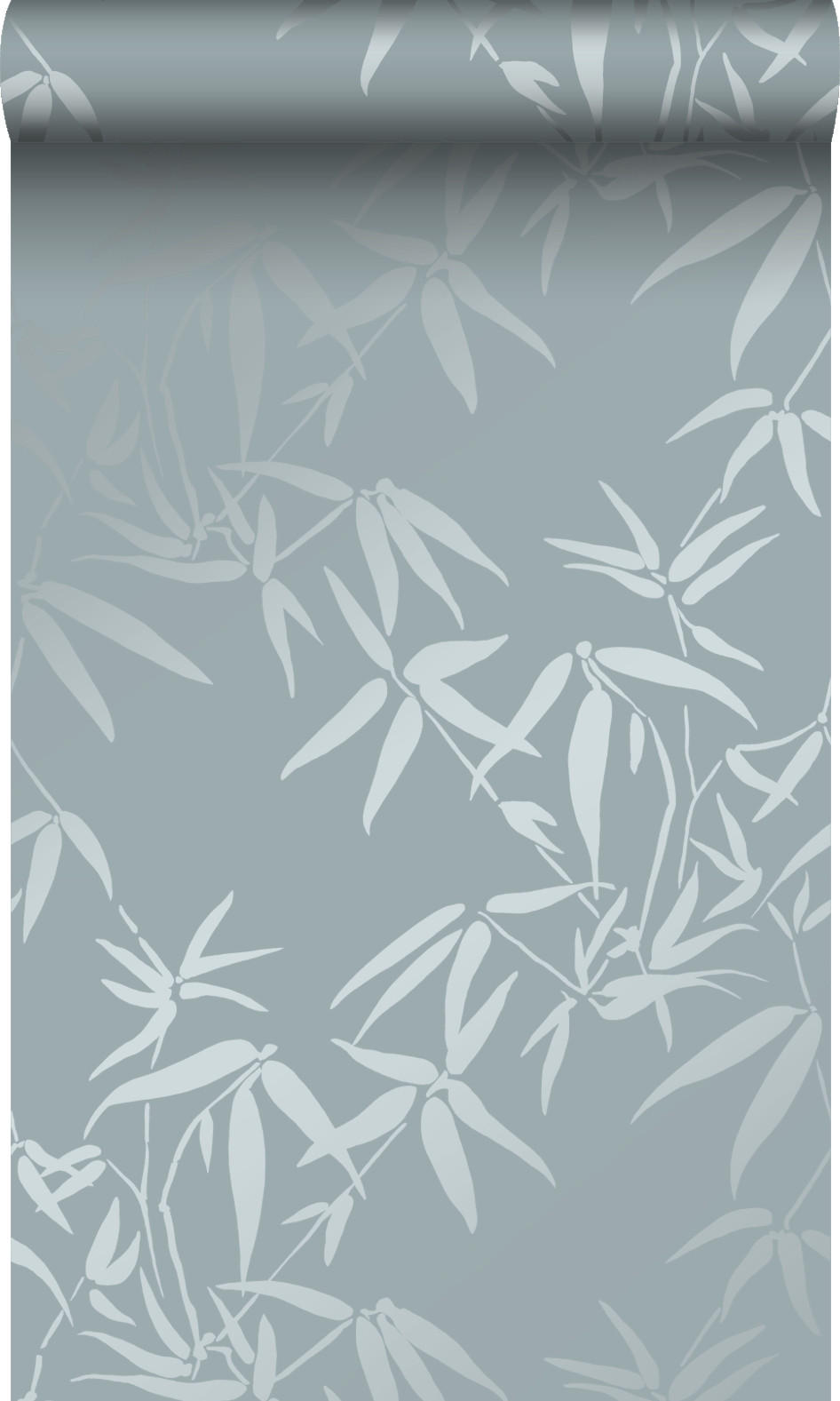TAPETE Bambusblätter 53 cm x 10.05 m - Blau, Papier (53/1000cm) - Origin Wallcoverings