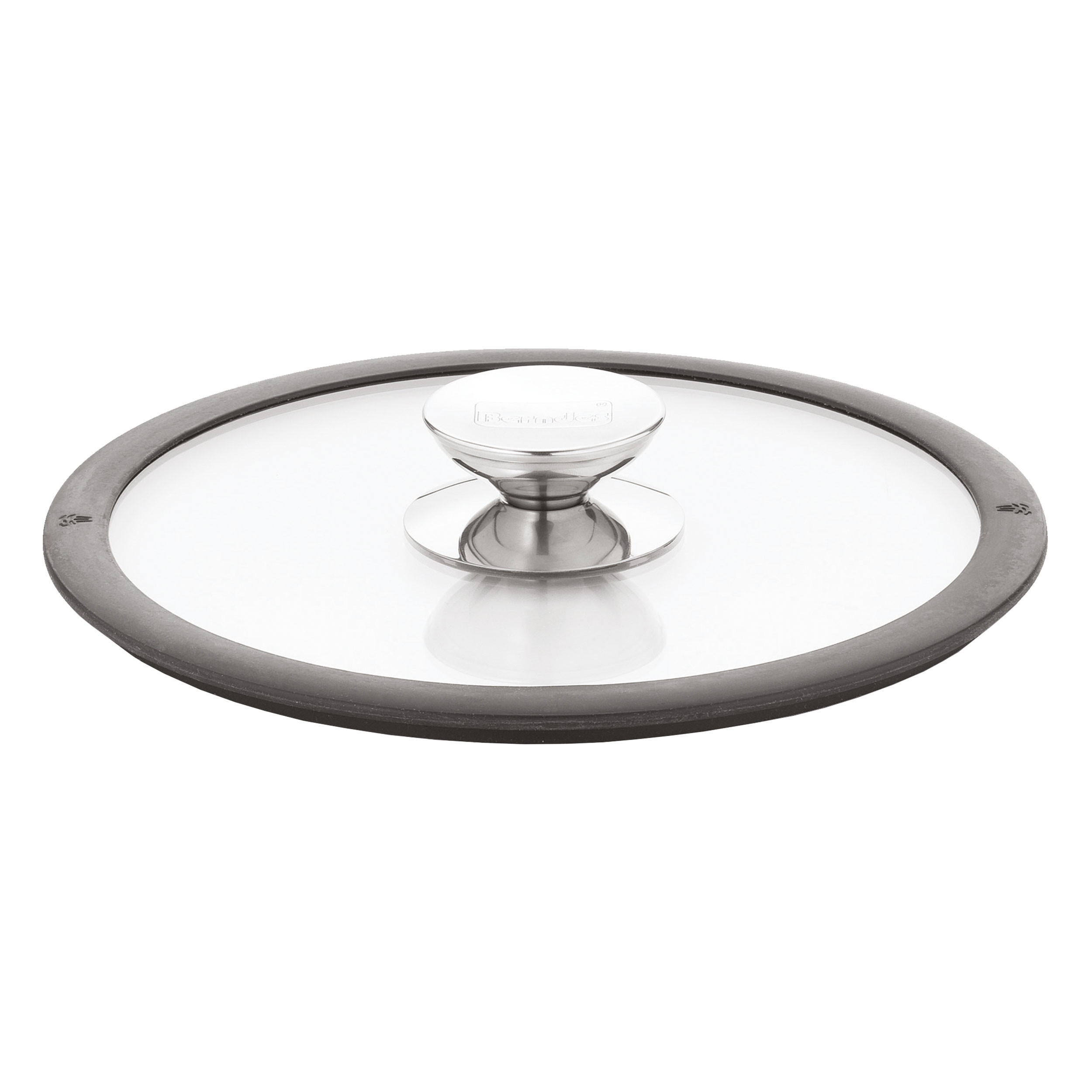GLASDECKEL mit Silikonring, Transparent / Schwarz, 16 cm - Schwarz, Metall (6.46/6.38/1.42cm) - Berndes