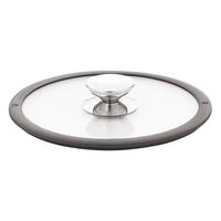 GLASDECKEL mit Silikonring, Transparent / Schwarz, 16 cm - Schwarz, Metall (6.46/6.38/1.42cm) - Berndes