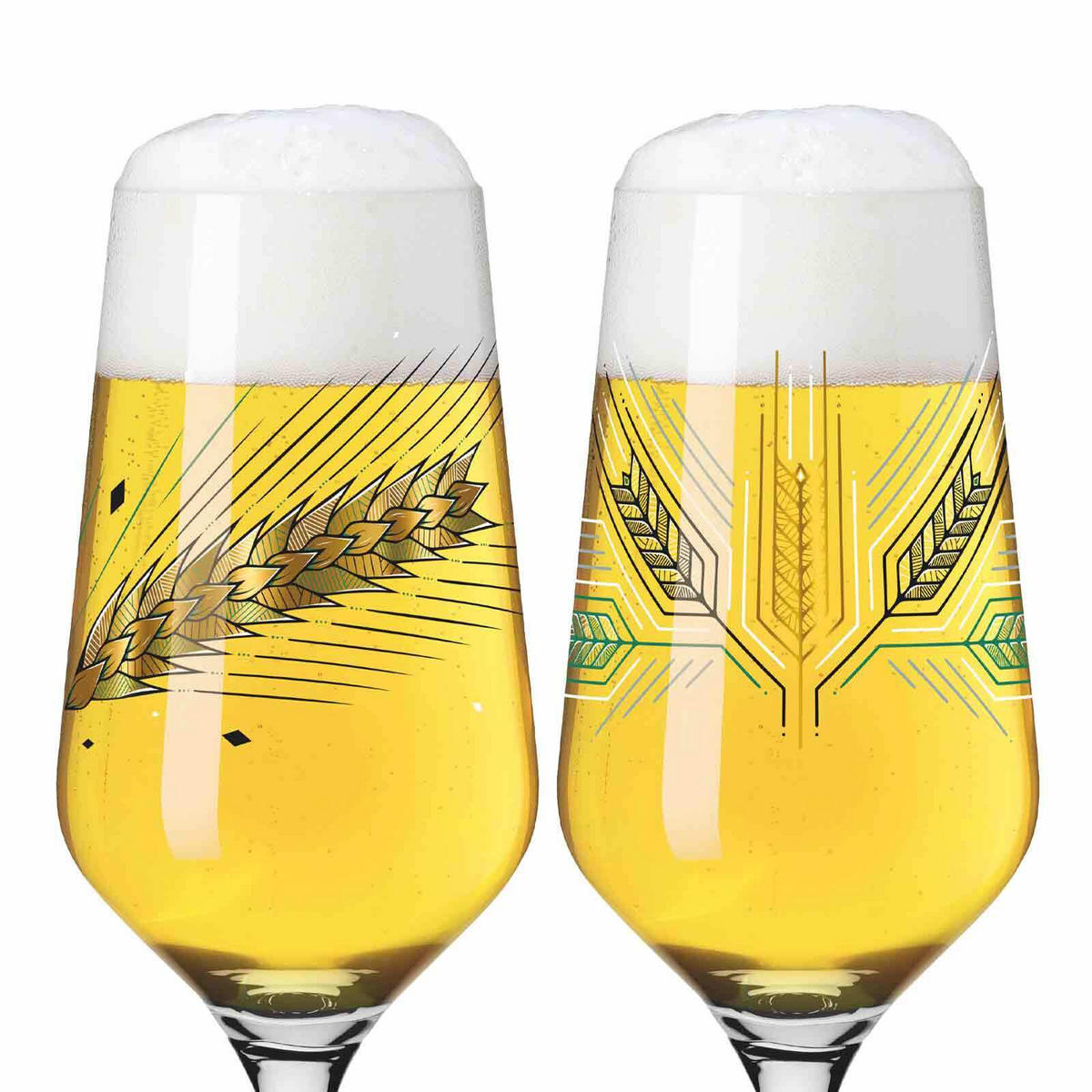 BIERGLÄSER GERSTE Brauchzeit transparent 374 ml 2er Set - Transparent, Glas (0.374L) - Ritzenhoff