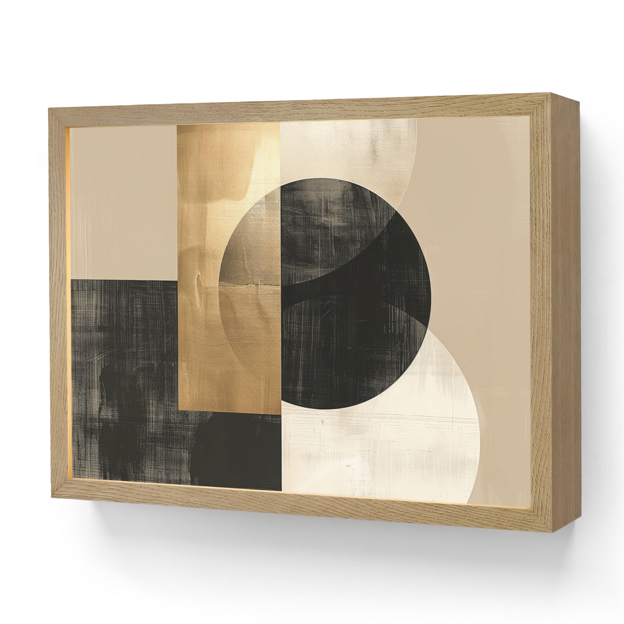OnlyWow NÁSTĚNNÁ LAMPA S AKUMULÁTOREM Abstraktní - Moderní - Černá - Zlatá 40x30 cm