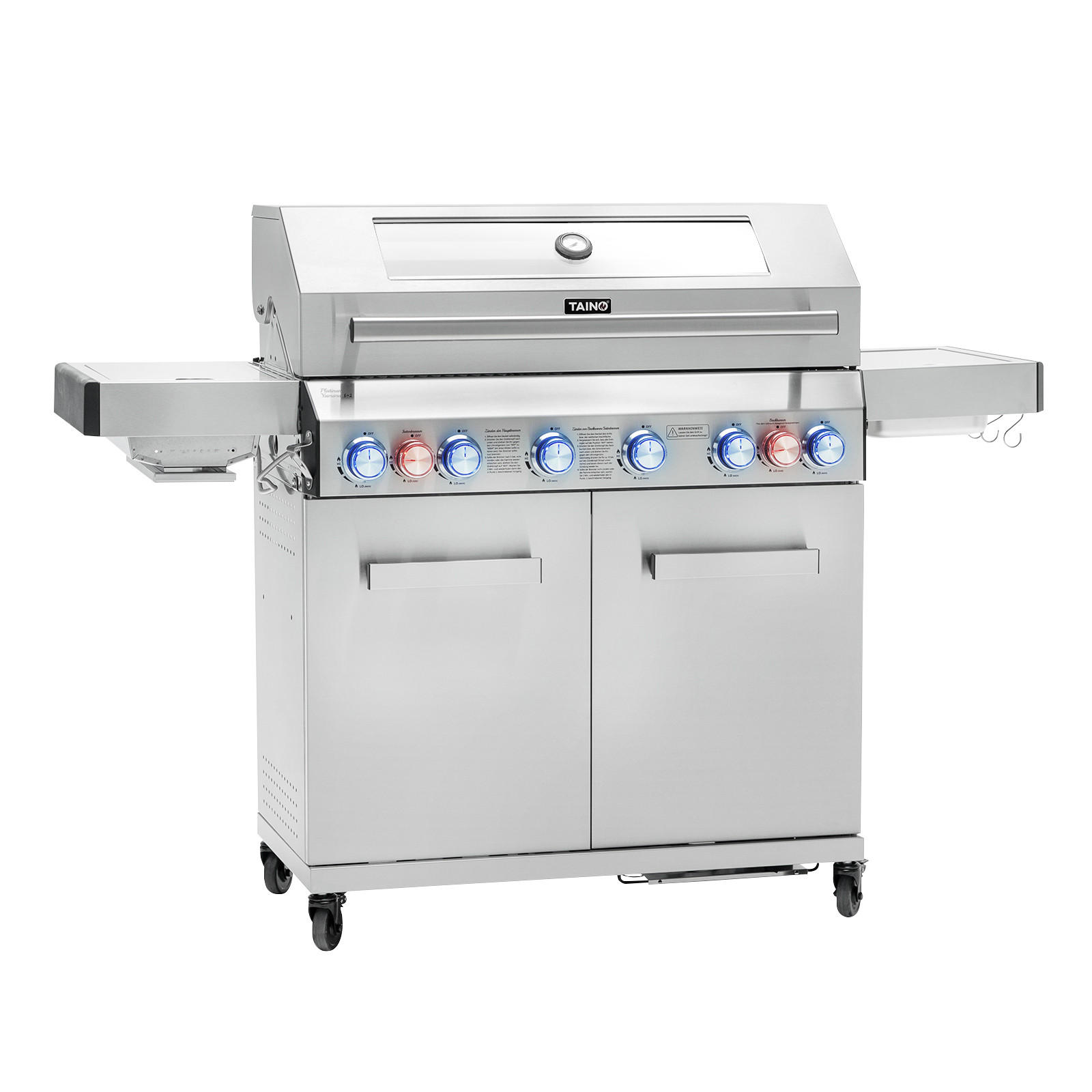 GASGRILL Platinum Yamara 6+2 - Silberfarben, Metall (159/117/55cm) - TAINO