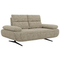 DVOUMÍSTNÁ POHOVKA SORAE - Béžová Strukturovaná látka - černá/béžová, kov/textil (182/94/107cm) - MKS