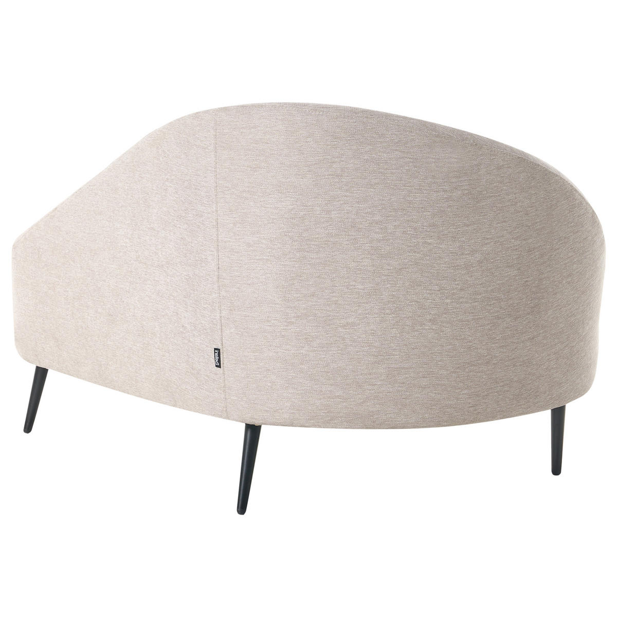 CHAISELONGUE-LINKSSEITIGE Beige Valreas - Taupe/Schwarz, Textil (151/74/80cm) - Beliani