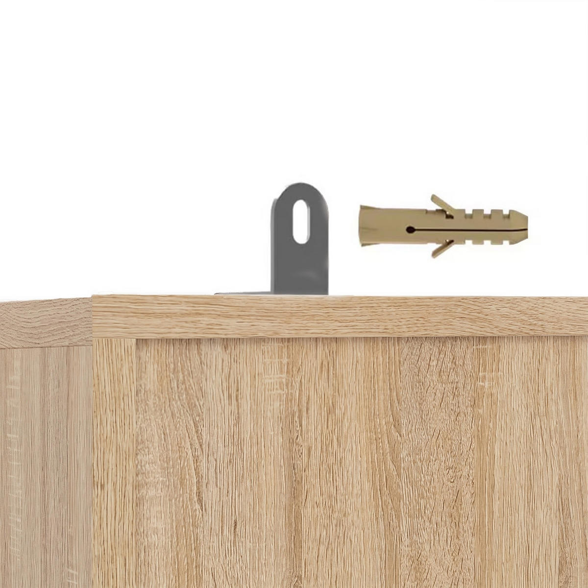 KÜCHENINSEL Küchenschrank Landhausstil, SCHEUNENTÜR DESIGN, mit 2 Schubladen, Naturholzfarbe, 60/128/30 cm - Naturfarben, Kunststoff (30/128/60cm) - Rolipo