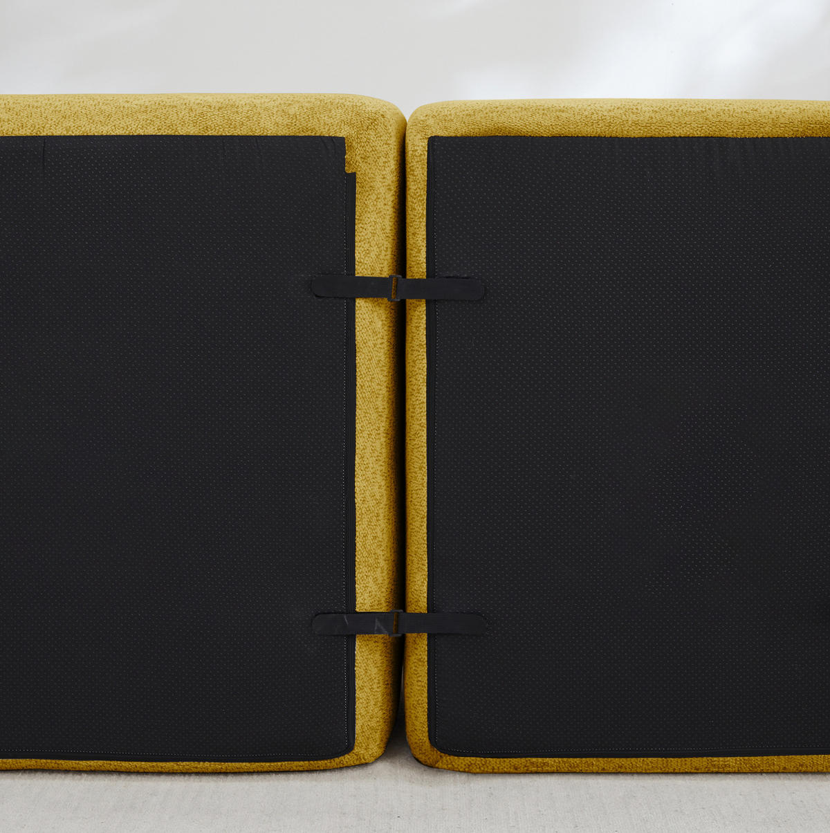 SOFA 2-Sitzer in Gelb mit Ottoman und modularer L-Form - Gelb, Textil (165/79/210cm) - Flora Grace