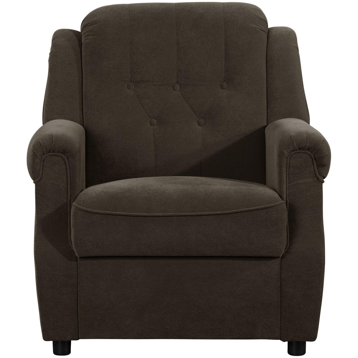 POLSTERSESSEL Kaylyn Flockstoff braun - Braun, Kunststoff (81/89/83cm) - 58aufmkessel