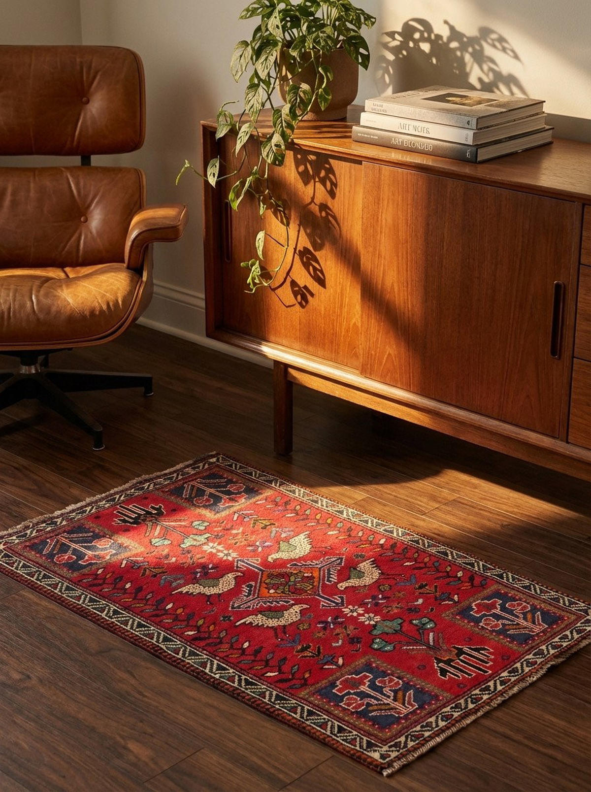 TEPPICH Gashgai Rot 131/81 cm Schurwolle - Rot, Textil (81/131cm) - Looma