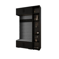 GARDEROBEN-SET 236,7/140/47 - Schwarz/Grau, Holz/Kunststoff (140/236.7/47cm) - Abiks Möbel